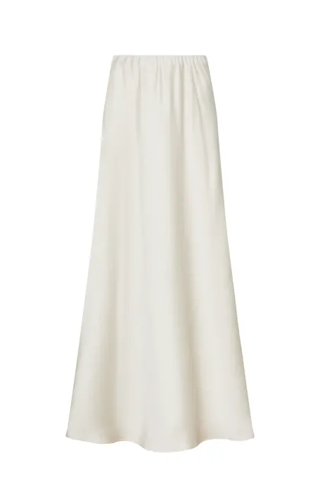 Długa beżowa spódnica z rozcięciami - Patrizia Aryton