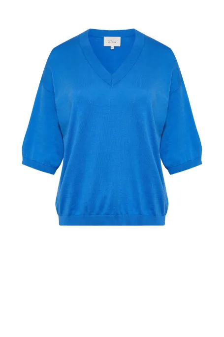 Niebieska bluzka z jedwabiem