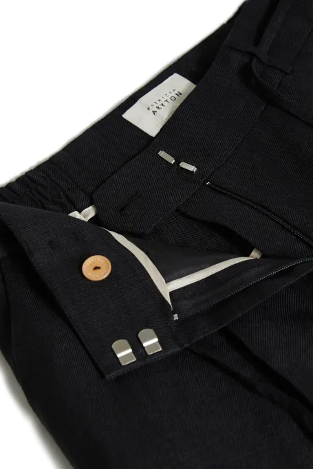 Czarne lniane spodnie