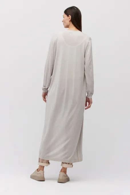 Długi wełniany kardigan damski - Patrizia Aryton