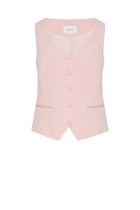 Kamizelka do garnituru w pudrowym różu damska - Patrizia Aryton