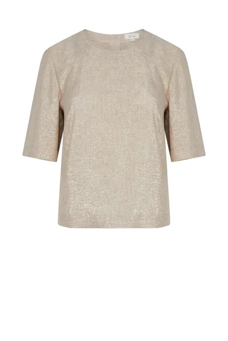 Beżowa bluzka z lnem Beżowa bluzka z lnem