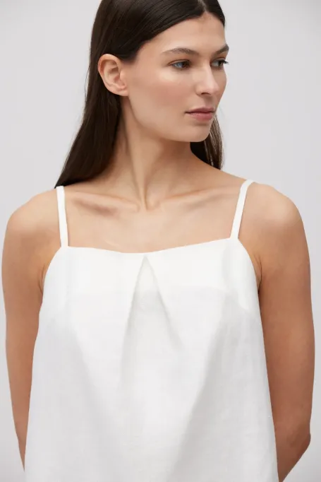 Biały top z lnu Biały top z lnu