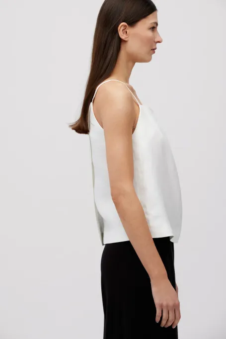 Biały top z lnu Biały top z lnu