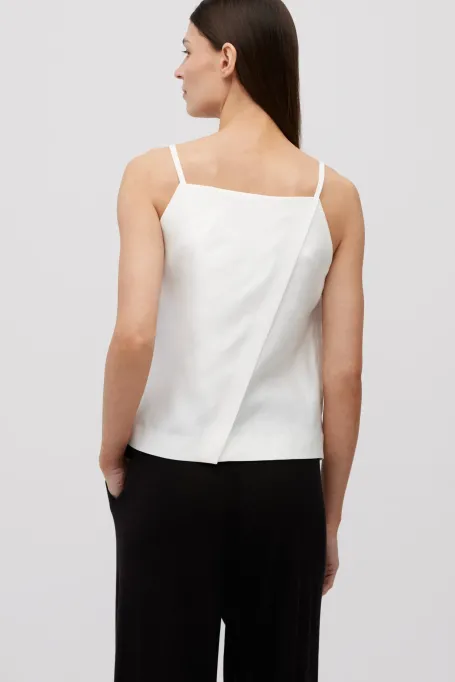 Biały top z lnu Biały top z lnu