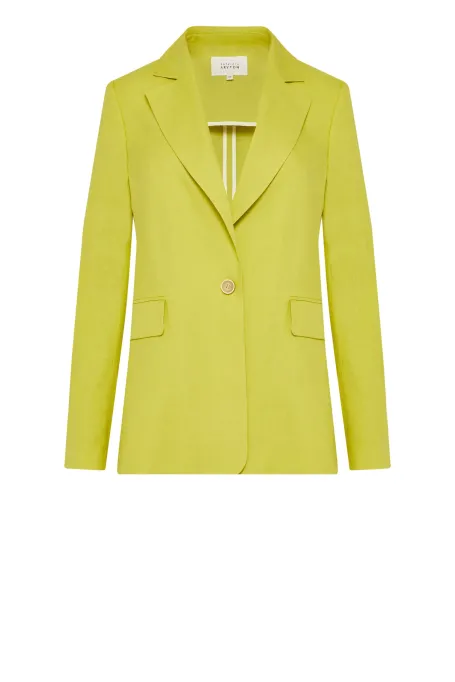 Limonkowy żakiet z lnu do garnituru Limonkowy żakiet z lnu do garnituru