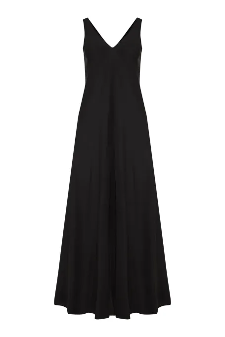 Czarna sukienka z jedwabiu