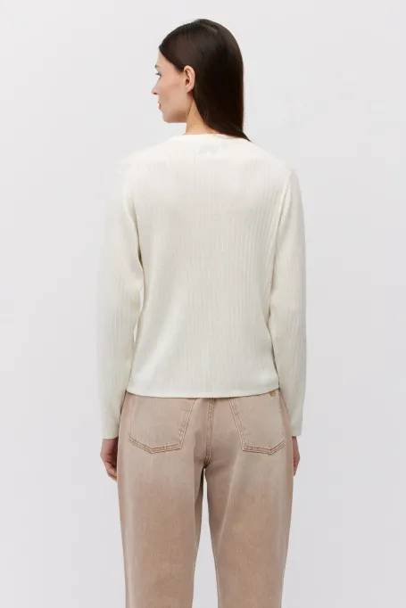 Kardigan z kaszmirem biały