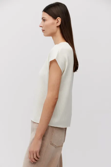 Bluzka z kaszmirem biały