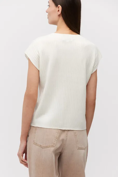 Bluzka z kaszmirem biały