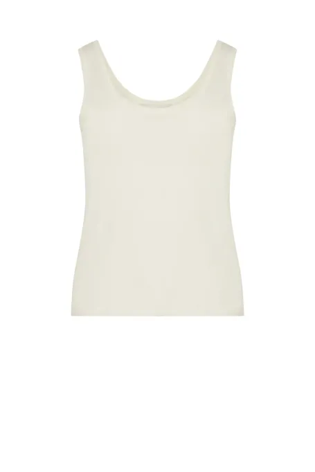 Biały top z kaszmirem biały