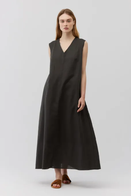 Lniana sukienka maxi