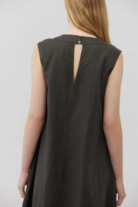 Lniana sukienka maxi zielony Lniana sukienka maxi zielony