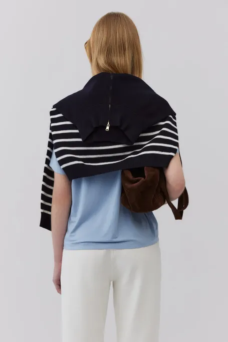 Błękitna bluzka z jedwabiem Brigitte Błękitna bluzka z jedwabiem Brigitte