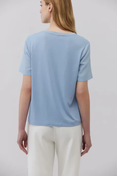 Błękitna bluzka z jedwabiem Brigitte Błękitna bluzka z jedwabiem Brigitte