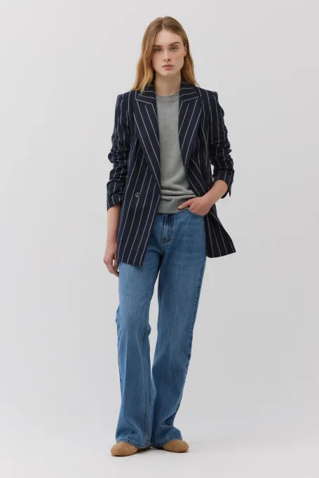 Jeansy bootcut granatowy