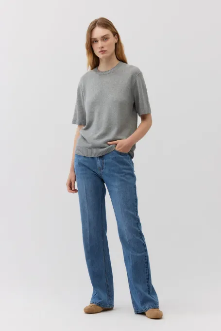 Jeansy bootcut granatowy
