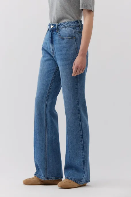 Jeansy bootcut granatowy