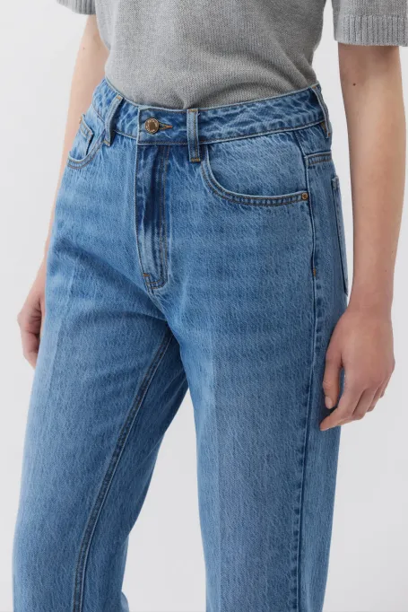 Jeansy bootcut granatowy