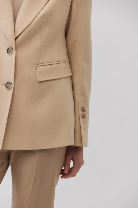 Kurtka z wełny wielbłądziej w kolorze beż albinos