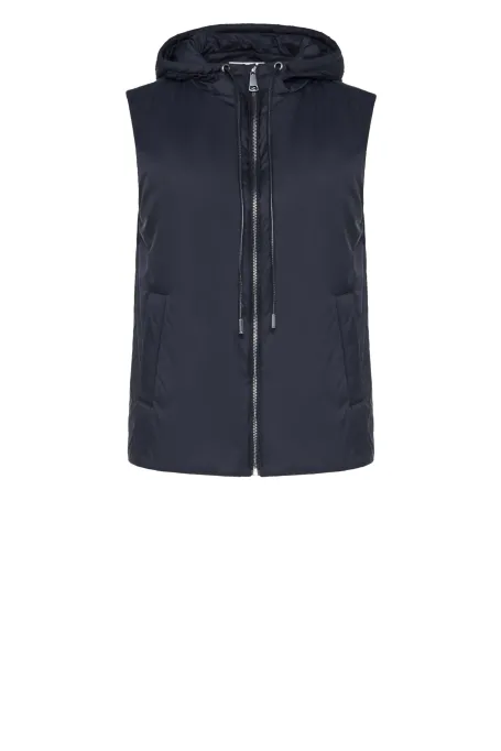 Czarna kamizelka puchowa z kapturem