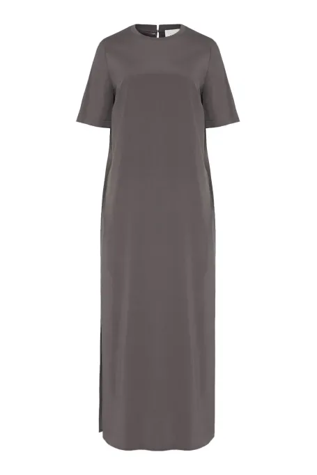 Sukienka z jedwabiu brązowy