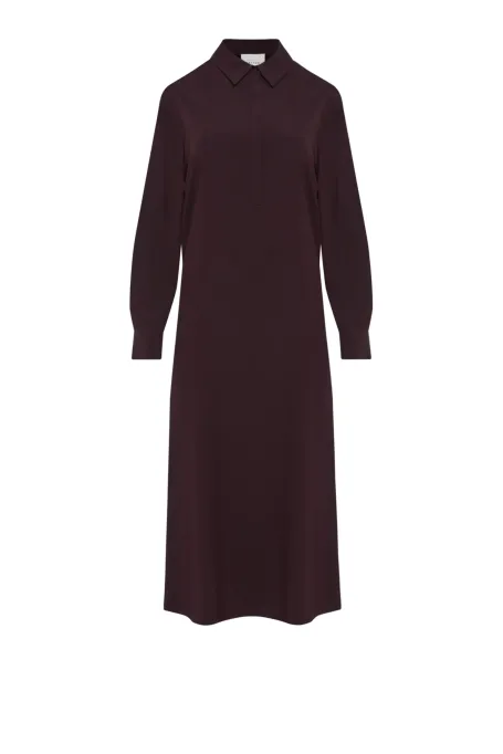 Luźna sukienka midi z jedwabiu 