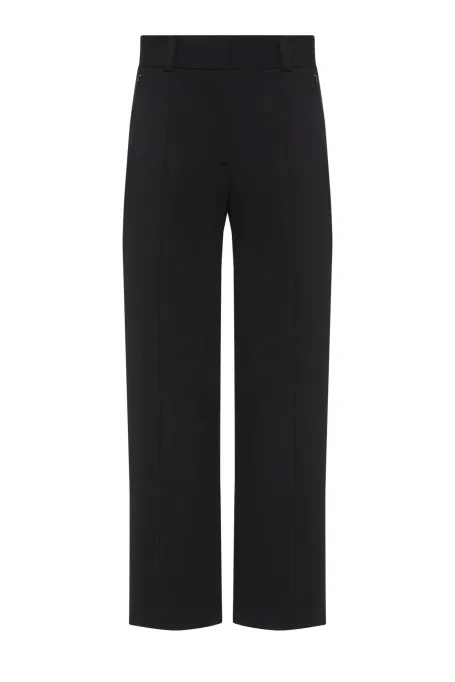 Czarne spodnie z szeroką nogawką