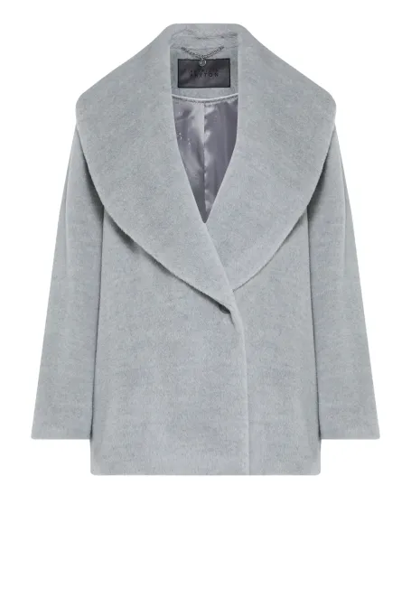 Szara kurtka z baby suri alpaką