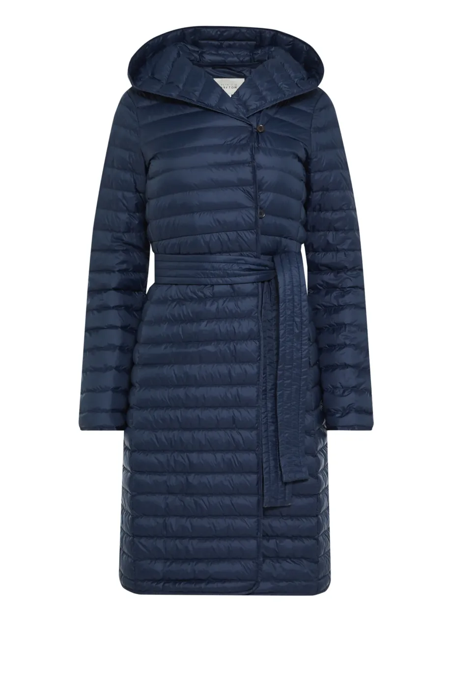 Lekka granatowa puchowa kurtka z kapturem Lekka granatowa puchowa kurtka z kapturem