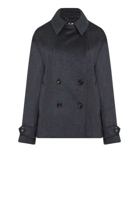 Ciemnoszara kurtka z wełny