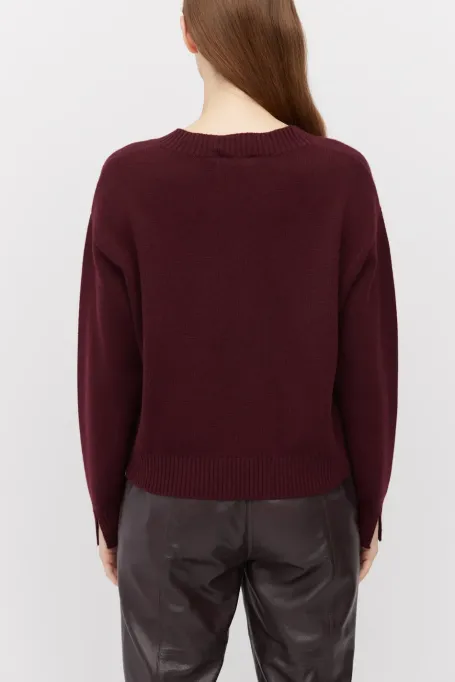 Luźny sweter z kaszmirem i wełną merino