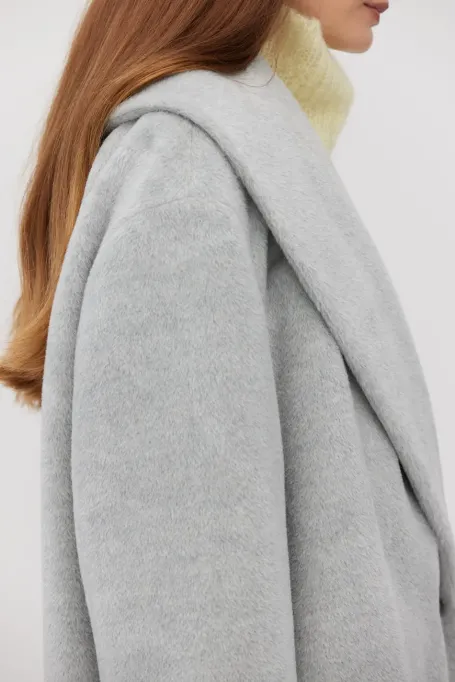 Szara kurtka z baby suri alpaką