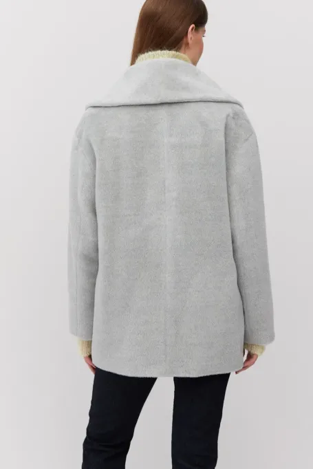 Szara kurtka z baby suri alpaką