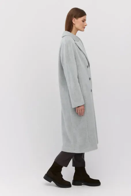 Długi płaszcz z baby suri alpaką 