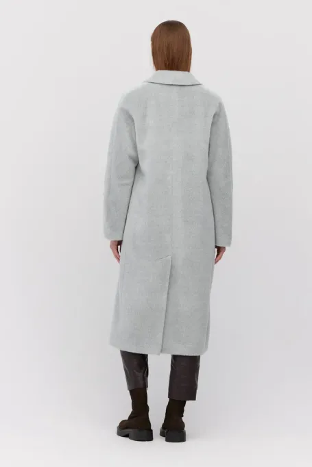 Długi płaszcz z baby suri alpaką 