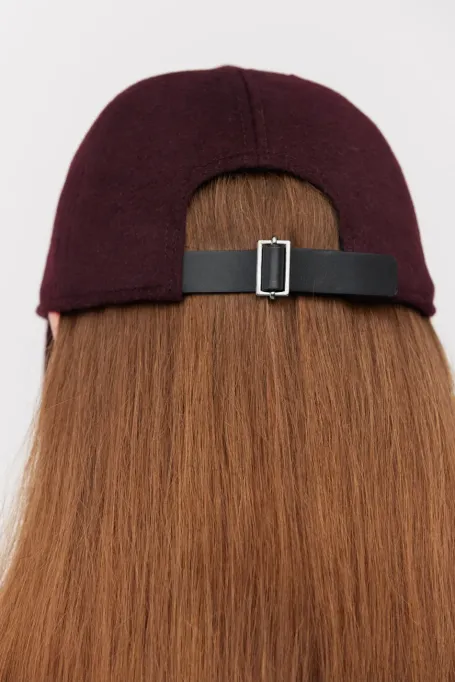 Czapka z daszkiem z domieszką kaszmiru i jedwabiu 