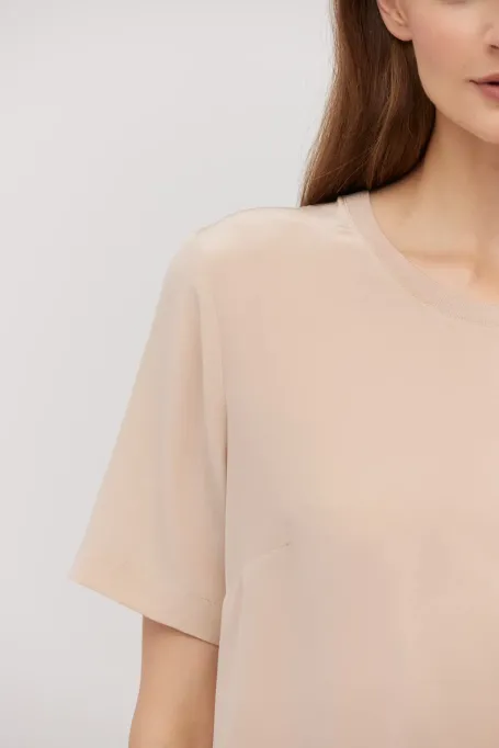 Jedwabna bluzka w pudrowym różu Brigitte damska - Patrizia Aryton