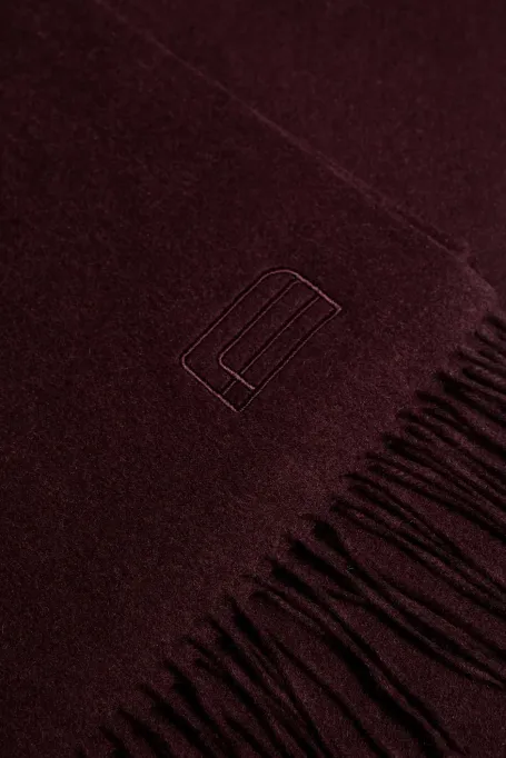 Szal z kaszmirem czerwony