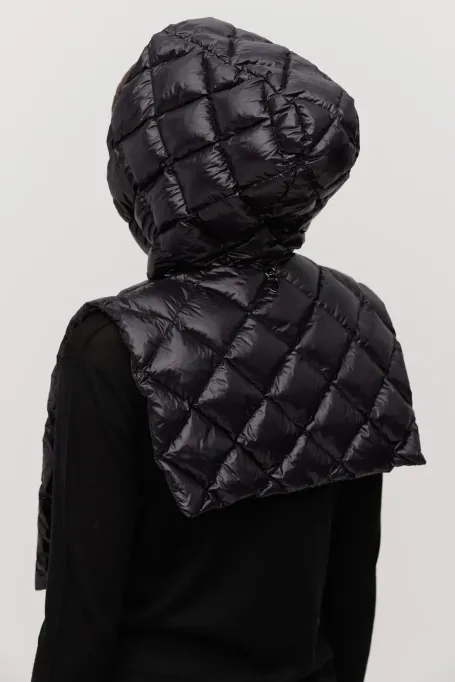 Puchowy kaptur czarny