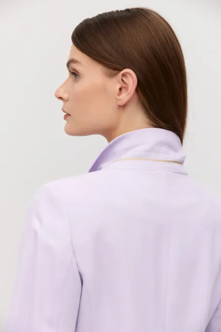 Liliowy żakiet jednorzędowy do garnituru damski - Patrizia Aryton