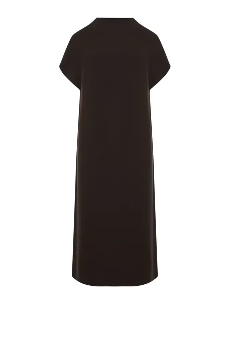 Brązowa sukienka z wełny