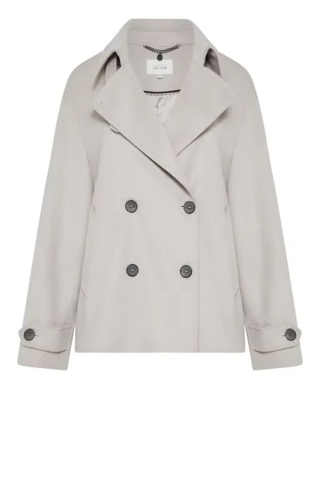 Beżowa dwurzędowa kurtka z wełny Beżowa dwurzędowa kurtka z wełny