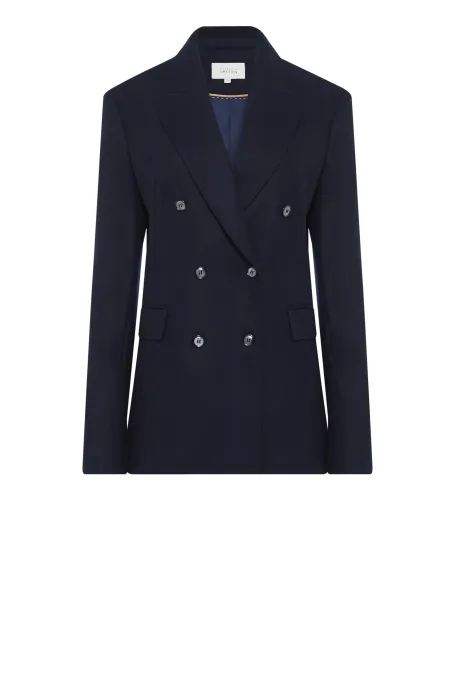 Granatowy żakiet do garnituru z kaszmirem