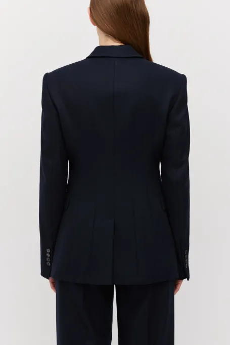 Granatowy żakiet do garnituru z kaszmirem