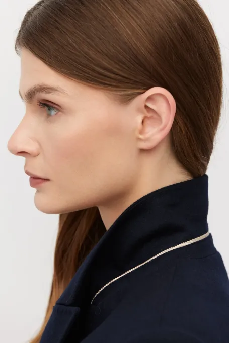 Granatowy żakiet do garnituru z kaszmirem