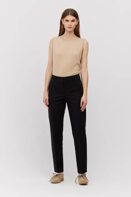 Czarne spodnie z bawełny