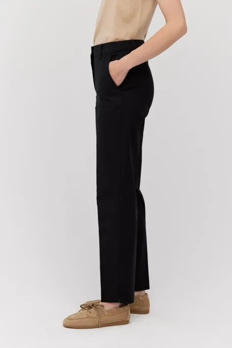 Czarne spodnie z bawełny