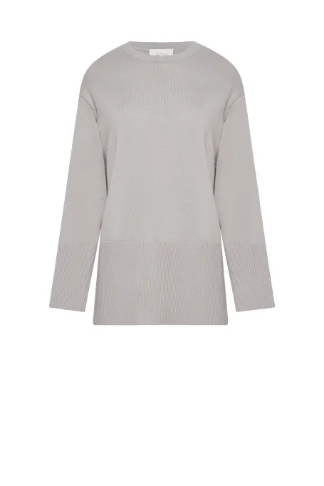 Sweter z wełny merynosowej beż