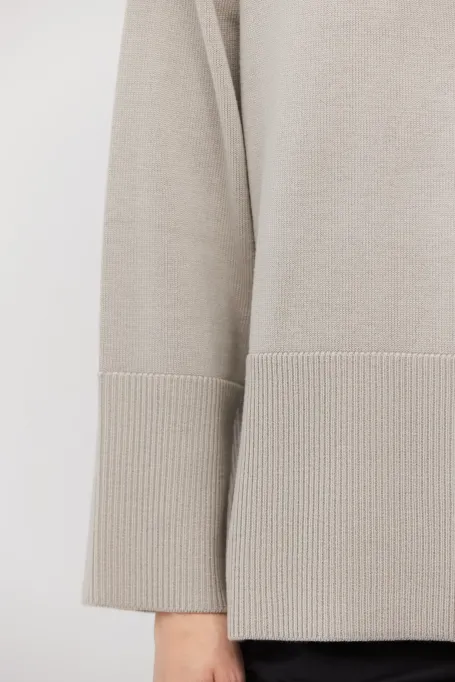 Sweter z wełny merynosowej beż